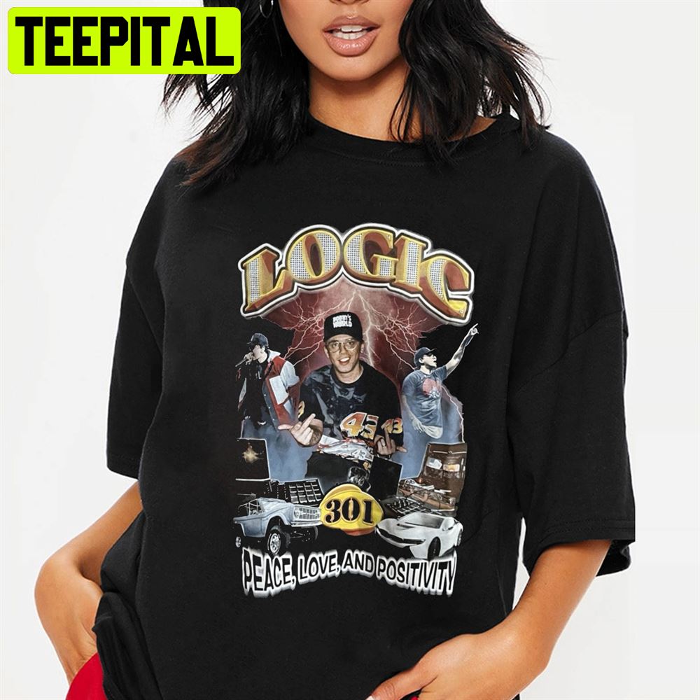 Vintage Logic Logic Peace Love And Positivity Unisex T-Shirt Vintage Logic Logic Peace Love And Positivity Unisex T-Shirt