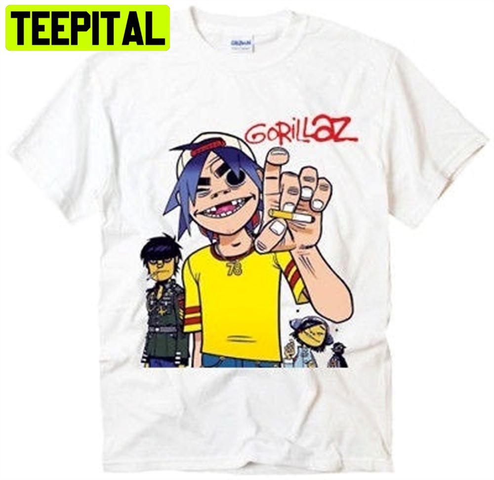 Vintage Style Gorillaz Demon Day Rap Hip Hop Rock Unisex T-Shirt Vintage Style Gorillaz Demon Day Rap Hip Hop Rock Unisex T-Shirt