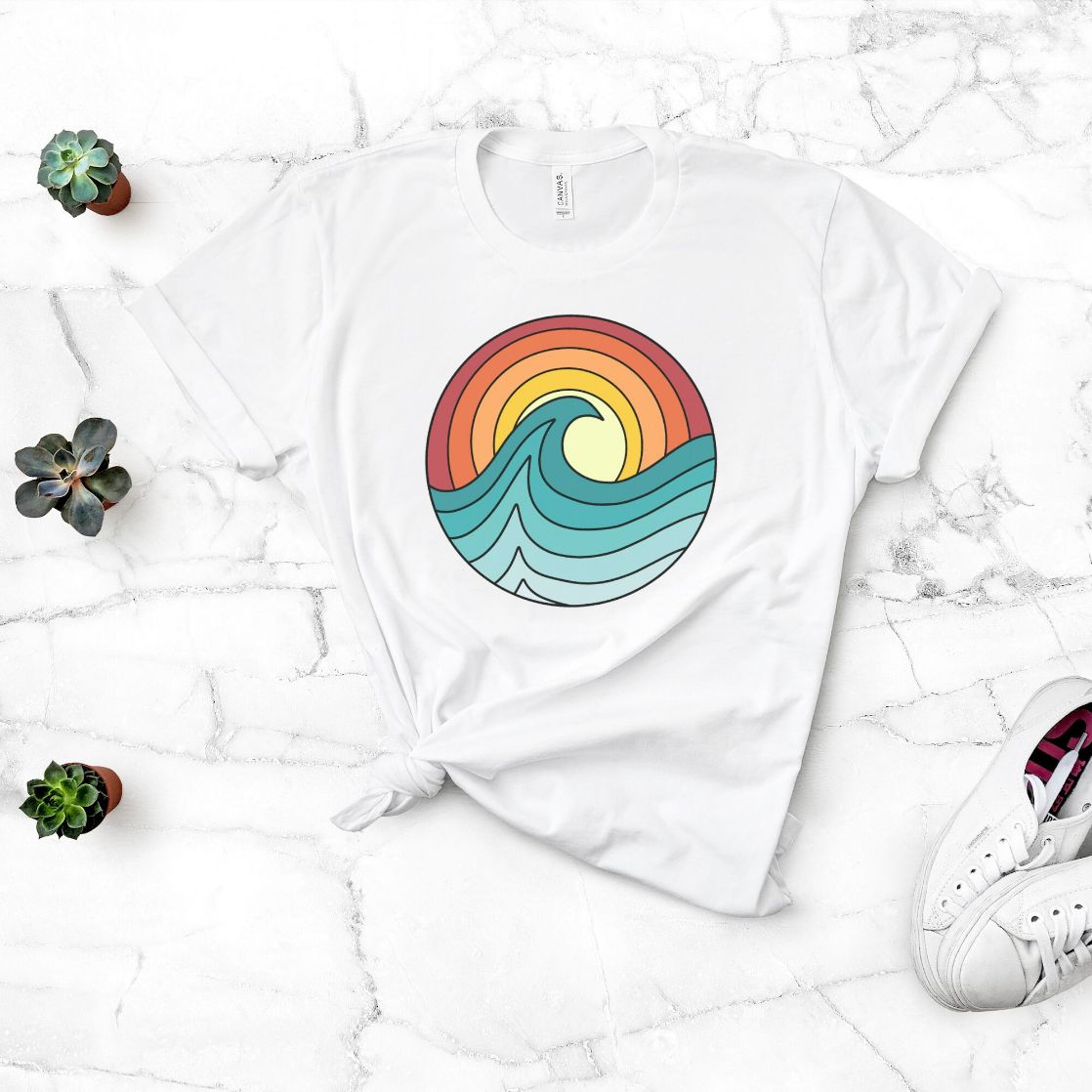 Wave Colorful Wave T-Shirt Wave Colorful Wave T-Shirt