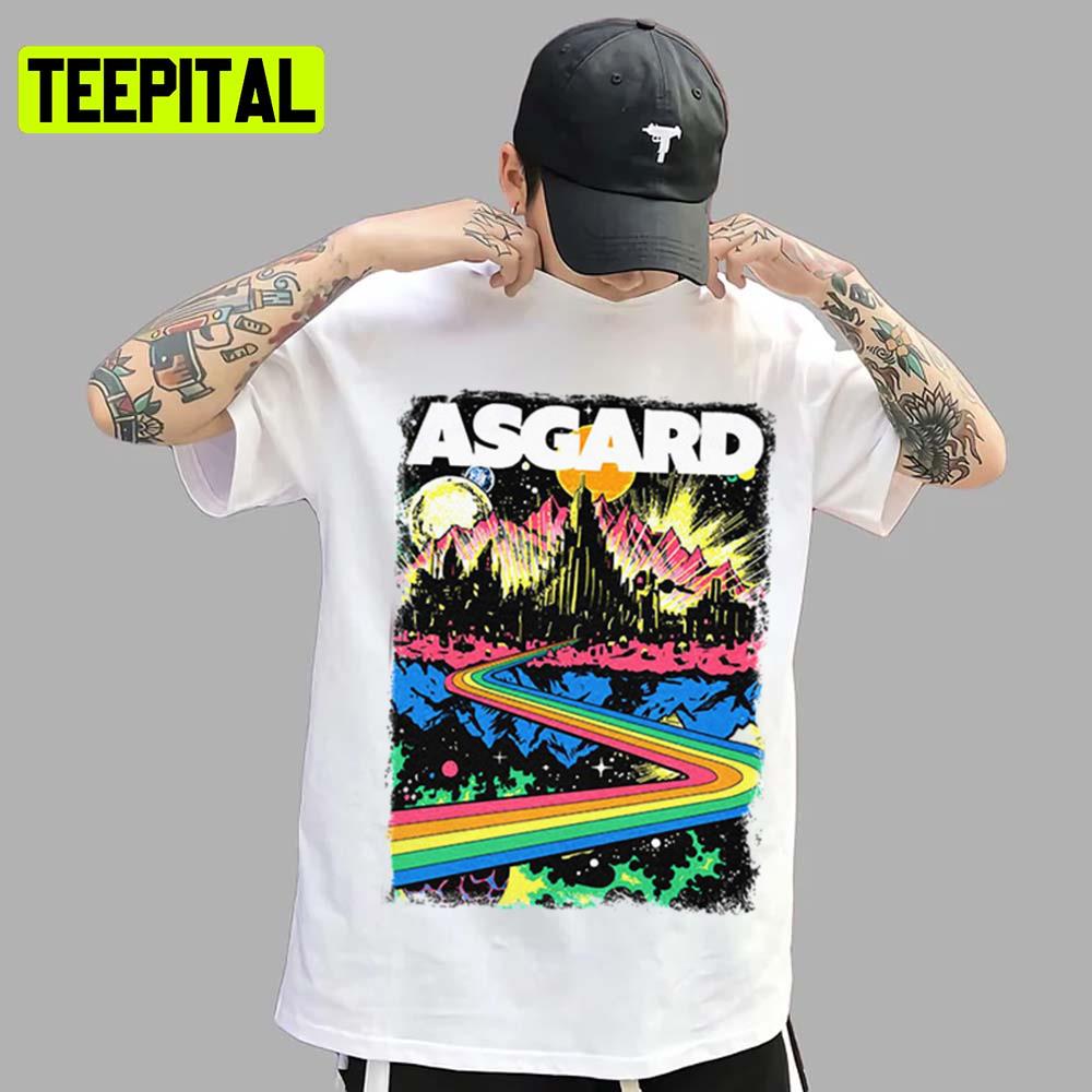 Welcome To Asgard Viking Colored Design Unsex T-Shirt Welcome To Asgard Viking Colored Design Unsex T-Shirt