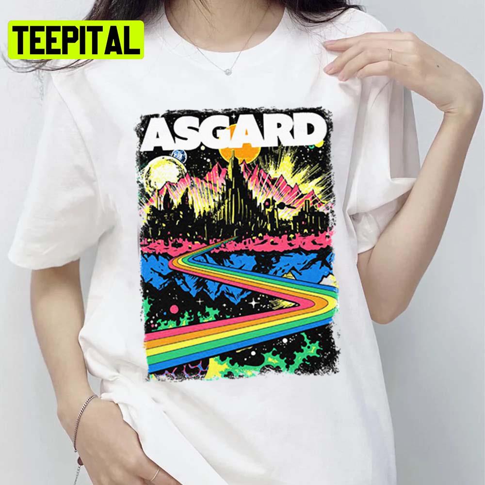 Welcome To Asgard Viking Colored Design Unsex T-Shirt Welcome To Asgard Viking Colored Design Unsex T-Shirt