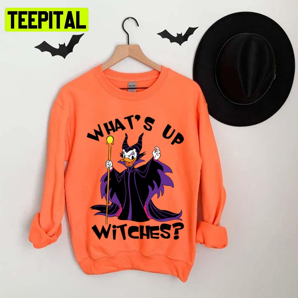 What Up Witches Donald Duck Halloween Funny Graphic Unisex T-Shirt What Up Witches Donald Duck Halloween Funny Graphic Unisex T-Shirt