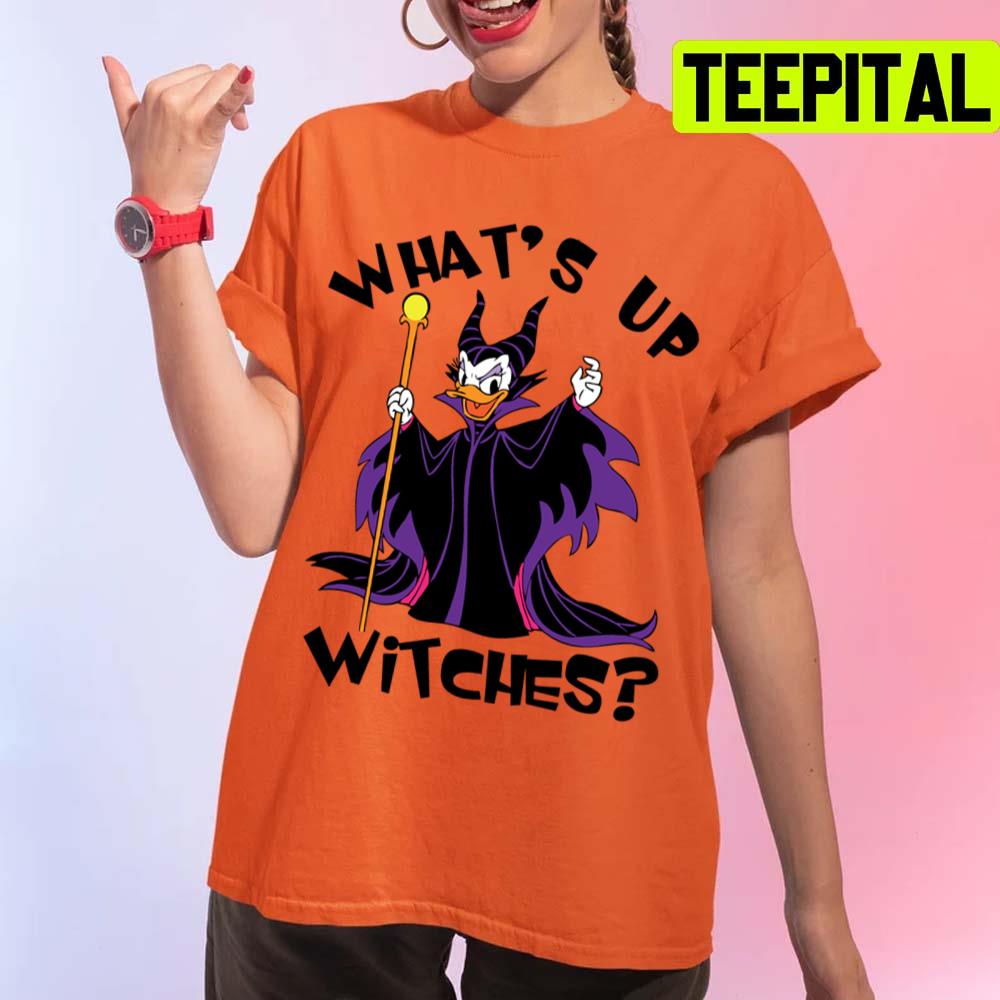 What Up Witches Donald Duck Halloween Funny Graphic Unisex T-Shirt What Up Witches Donald Duck Halloween Funny Graphic Unisex T-Shirt