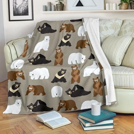 White Black Brown Bear Best Seller Fleece Blanket Throw Blanket Gift White Black Brown Bear Best Seller Fleece Blanket Throw Blanket Gift
