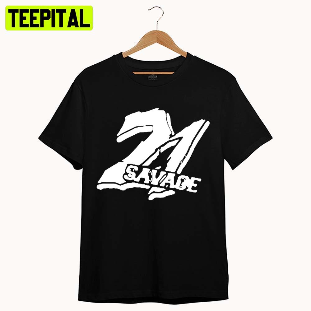 White Logo 21 Savage Rap Hip Hop Unisex T-Shirt White Logo 21 Savage Rap Hip Hop Unisex T-Shirt