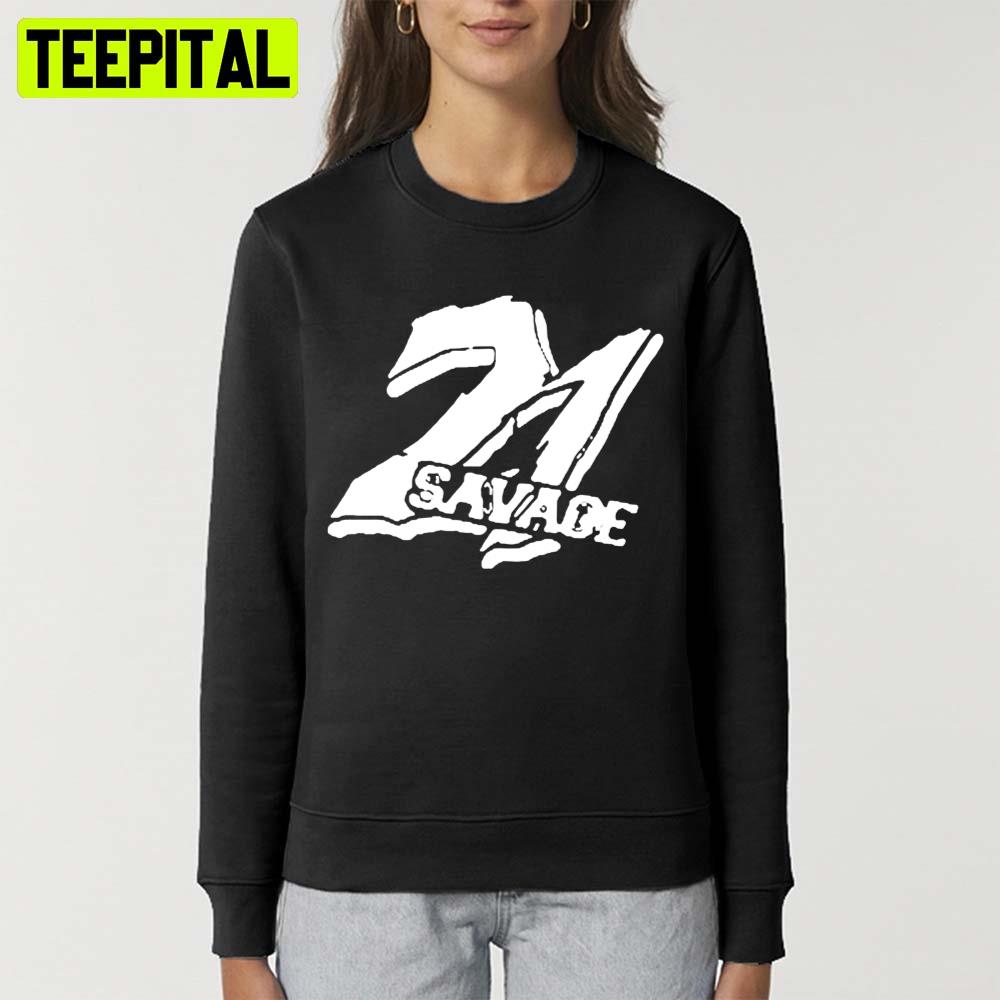 White Logo 21 Savage Rap Hip Hop Unisex T-Shirt White Logo 21 Savage Rap Hip Hop Unisex T-Shirt
