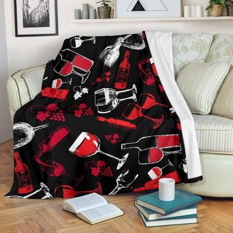 Wine Grunge Fleece Blanket Throw Blanket Gift Wine Grunge Fleece Blanket Throw Blanket Gift