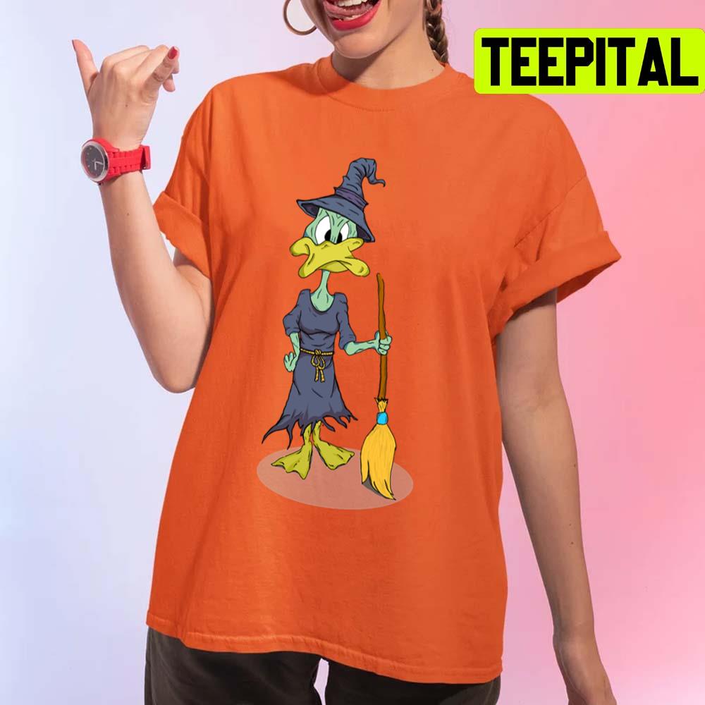 Witch Donald Duck Design For Halloween Unisex T-Shirt Witch Donald Duck Design For Halloween Unisex T-Shirt