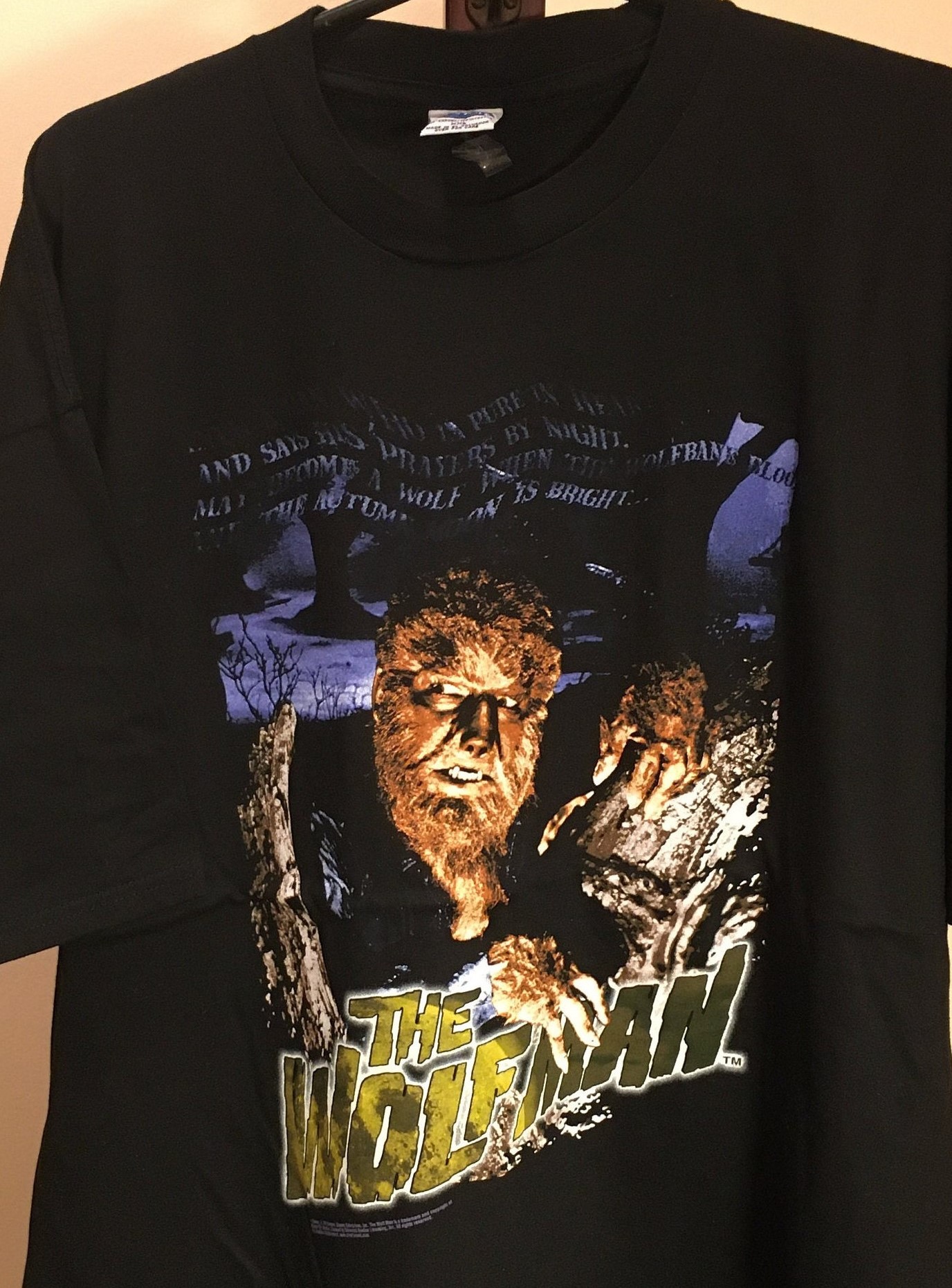 Wolfman Universal Monsters 1990's Shirt Wolfman Universal Monsters 1990's Shirt