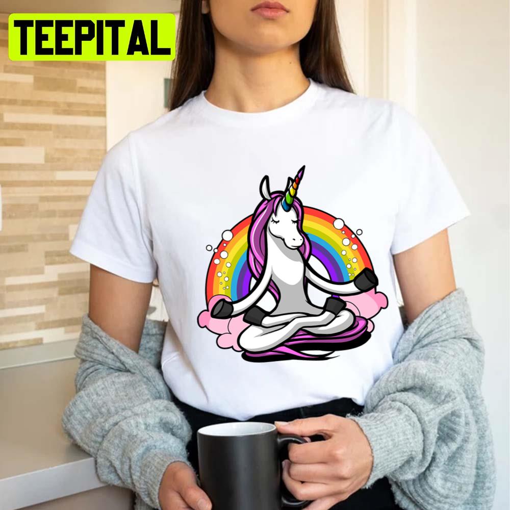 Zen Yoga Unicorn Cute Art Illustration Unisex T-Shirt Zen Yoga Unicorn Cute Art Illustration Unisex T-Shirt