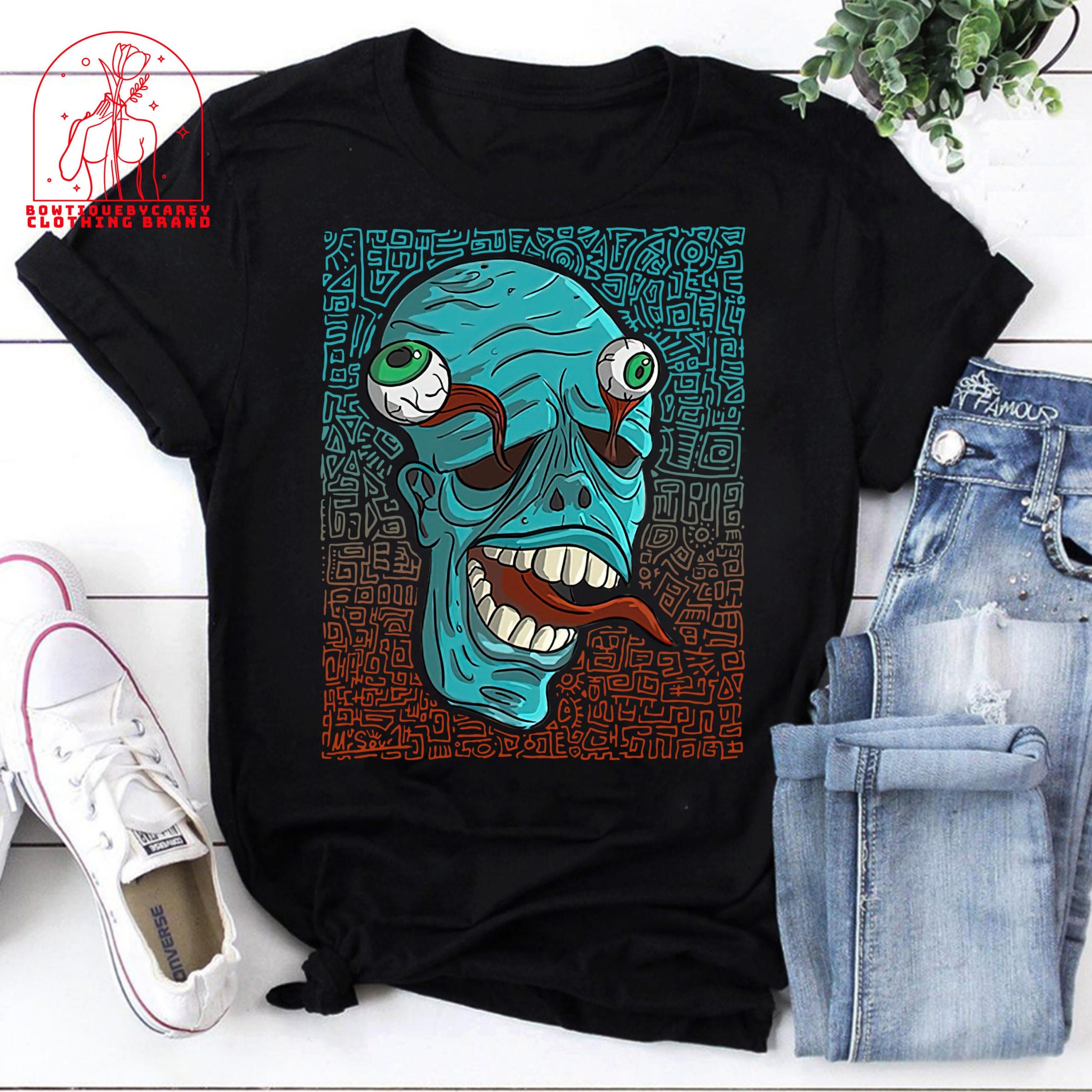 Zombie Head Cool Design Halloween Horror Movie Zombie Frankenstein Unisex T-Shirt Zombie Head Cool Design Halloween Horror Movie Zombie Frankenstein Unisex T-Shirt