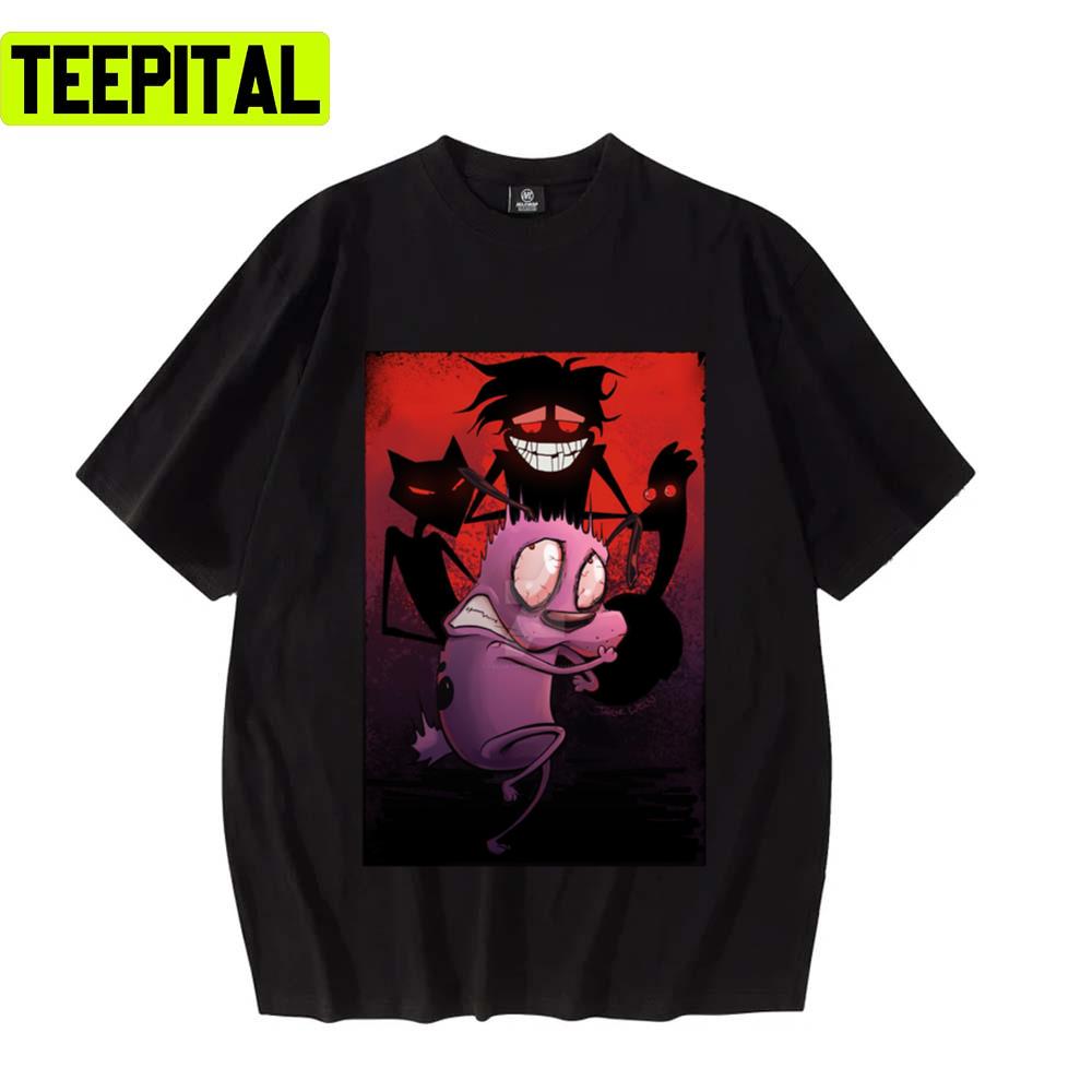 90s Cartoon Courage The Cowardly Dog Unisex T-Shirt 90s Cartoon Courage The Cowardly Dog Unisex T-Shirt