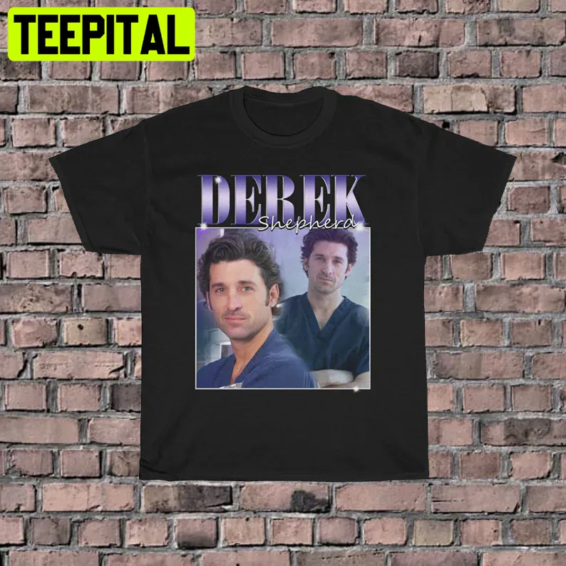 90s Vintage Derek Shepherd Grey's Anatomy Tv Series Unisex Shirt 90s Vintage Derek Shepherd Grey's Anatomy Tv Series Unisex Shirt