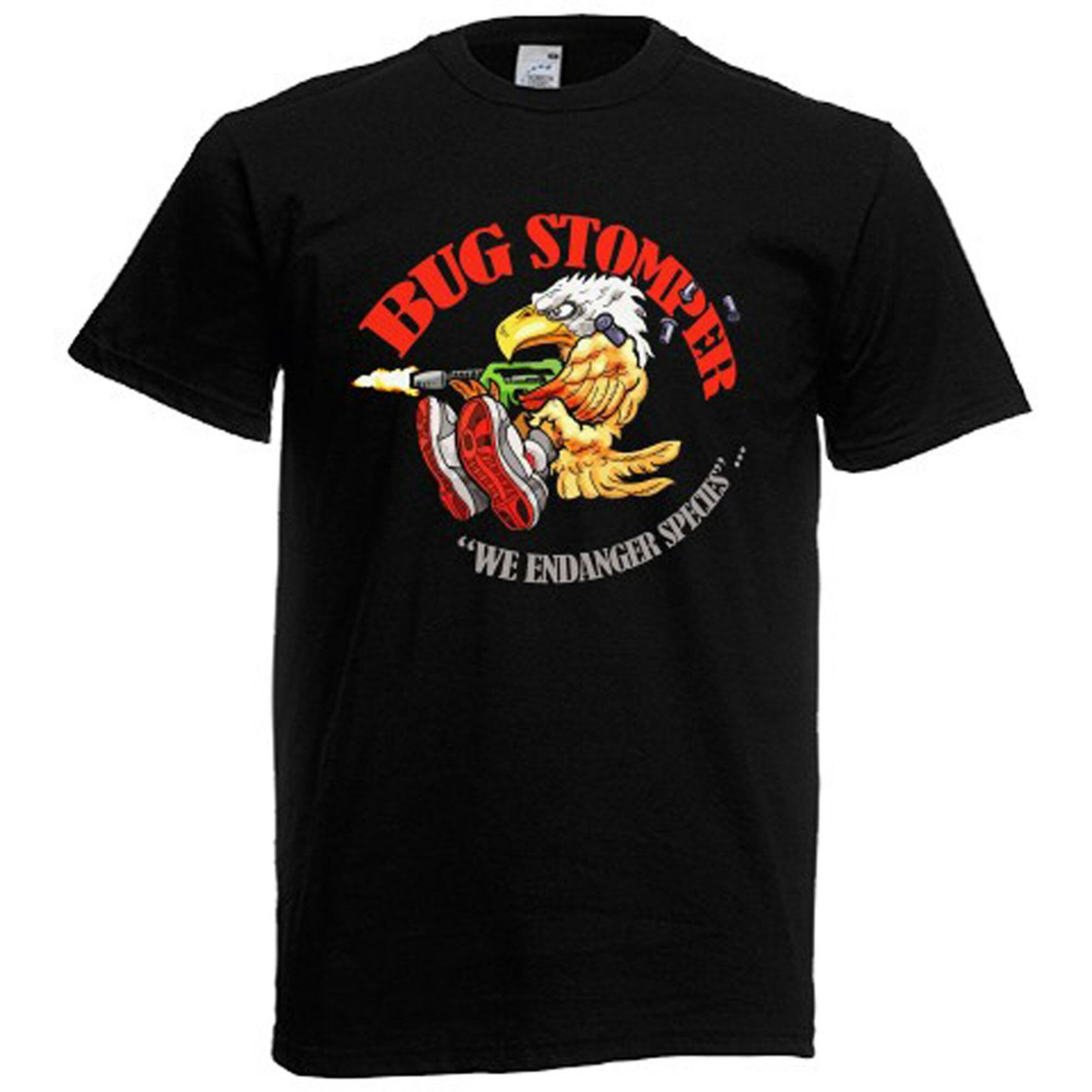 Alien Bug Stomper We Endanger Species Mens Black T-Shirt Alien Bug Stomper We Endanger Species Mens Black T-Shirt