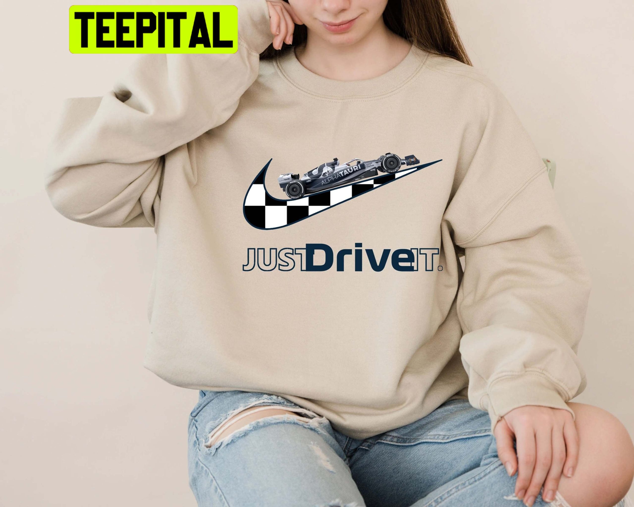 Alphatauri Just Drive It Nike Logo Graphic Unisex Shirt Alphatauri Just Drive It Nike Logo Graphic Unisex Shirt