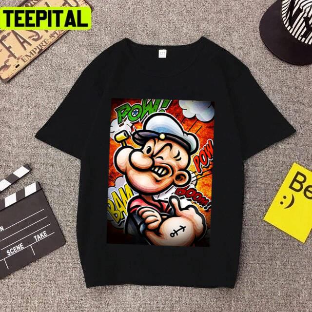 Angry Man Popeye The Sailor Unisex T-Shirt Angry Man Popeye The Sailor Unisex T-Shirt
