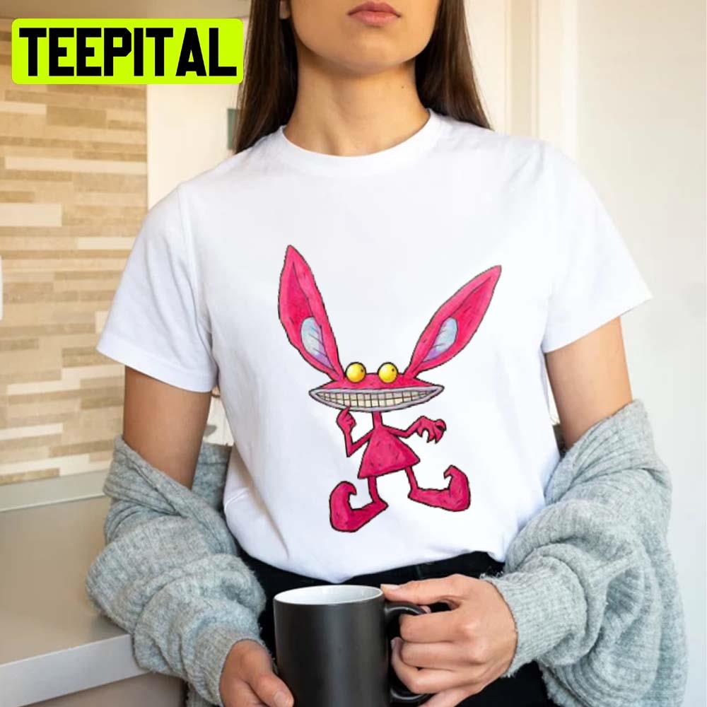 Animated Oblina The Pink Monster Ahh Real Monsters Unisex T-Shirt Animated Oblina The Pink Monster Ahh Real Monsters Unisex T-Shirt