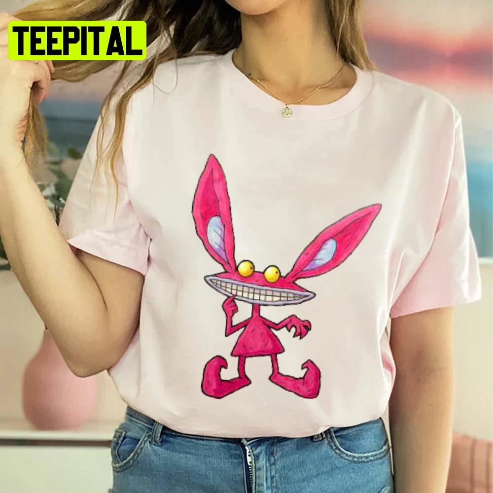 Animated Oblina The Pink Monster Ahh Real Monsters Unisex T-Shirt Animated Oblina The Pink Monster Ahh Real Monsters Unisex T-Shirt
