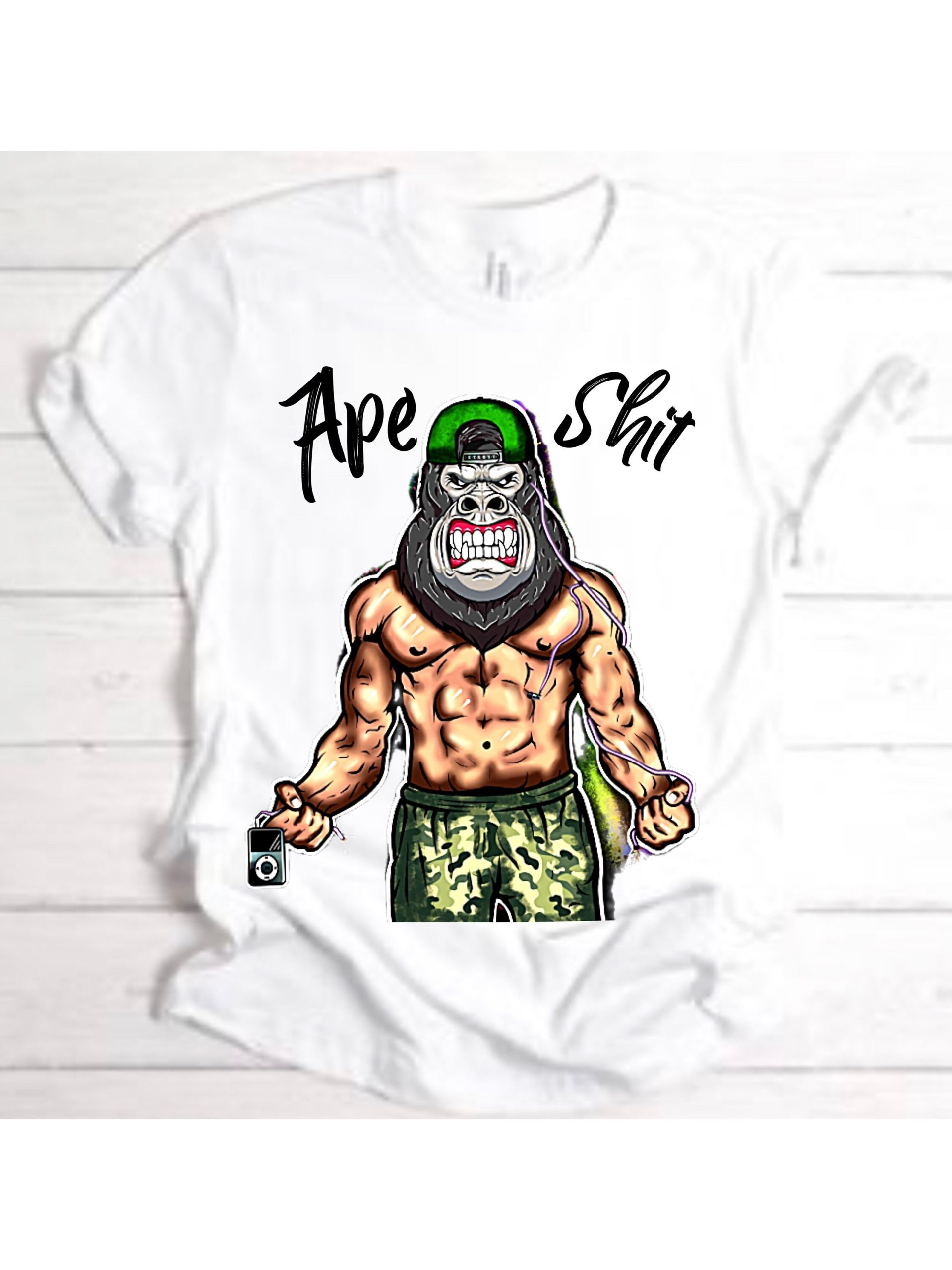 Ape Shit Cartoon Illustration Unisex T-Shirt Ape Shit Cartoon Illustration Unisex T-Shirt