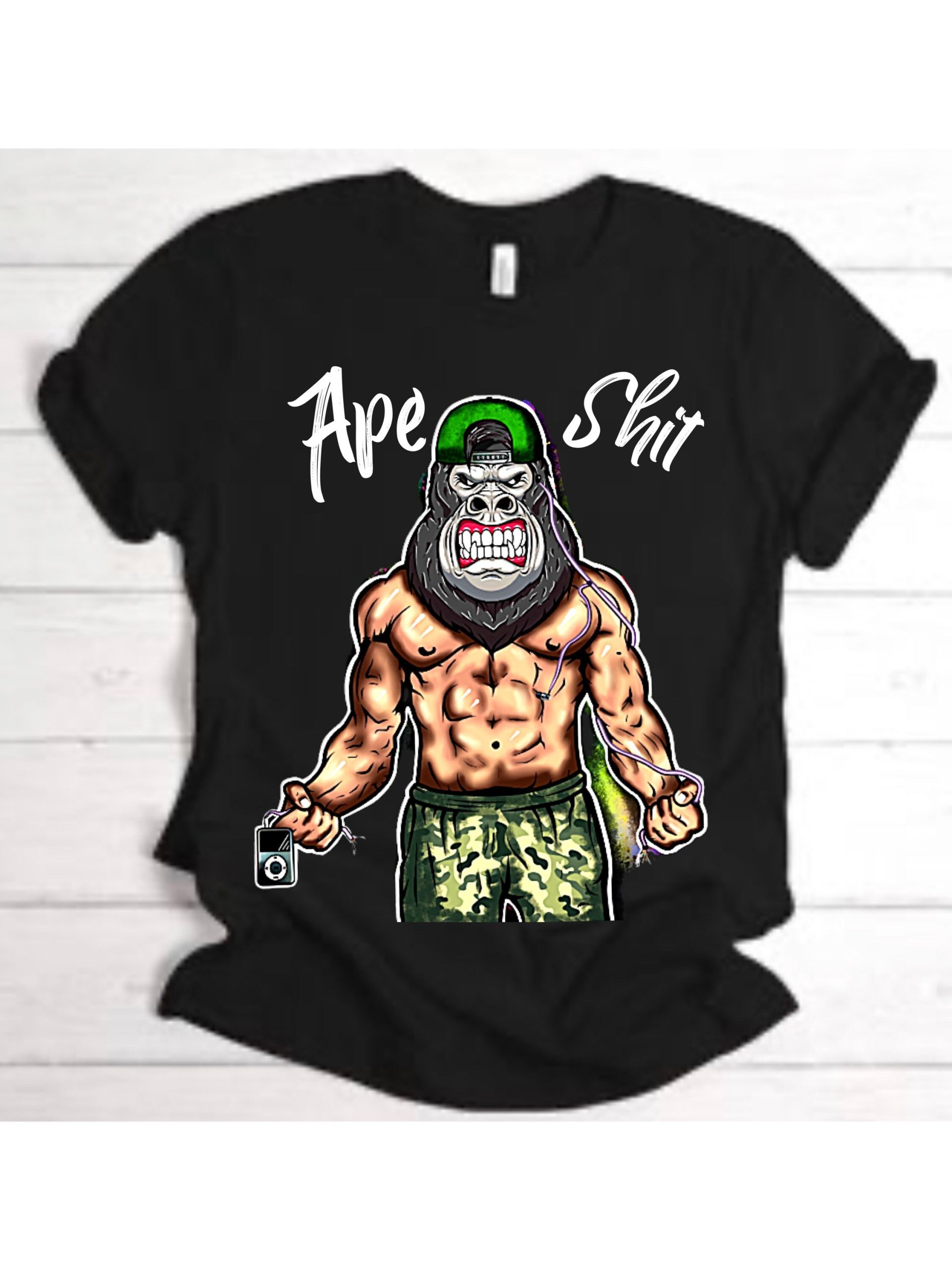 Ape Shit Cartoon Illustration Unisex T-Shirt Ape Shit Cartoon Illustration Unisex T-Shirt
