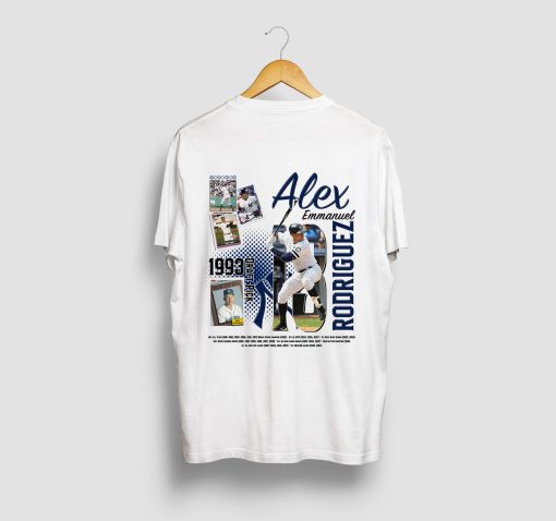 Arod Alex Rodriguez Vintage 90s Legend Ny Yankees Baseball Double Sided Shirt