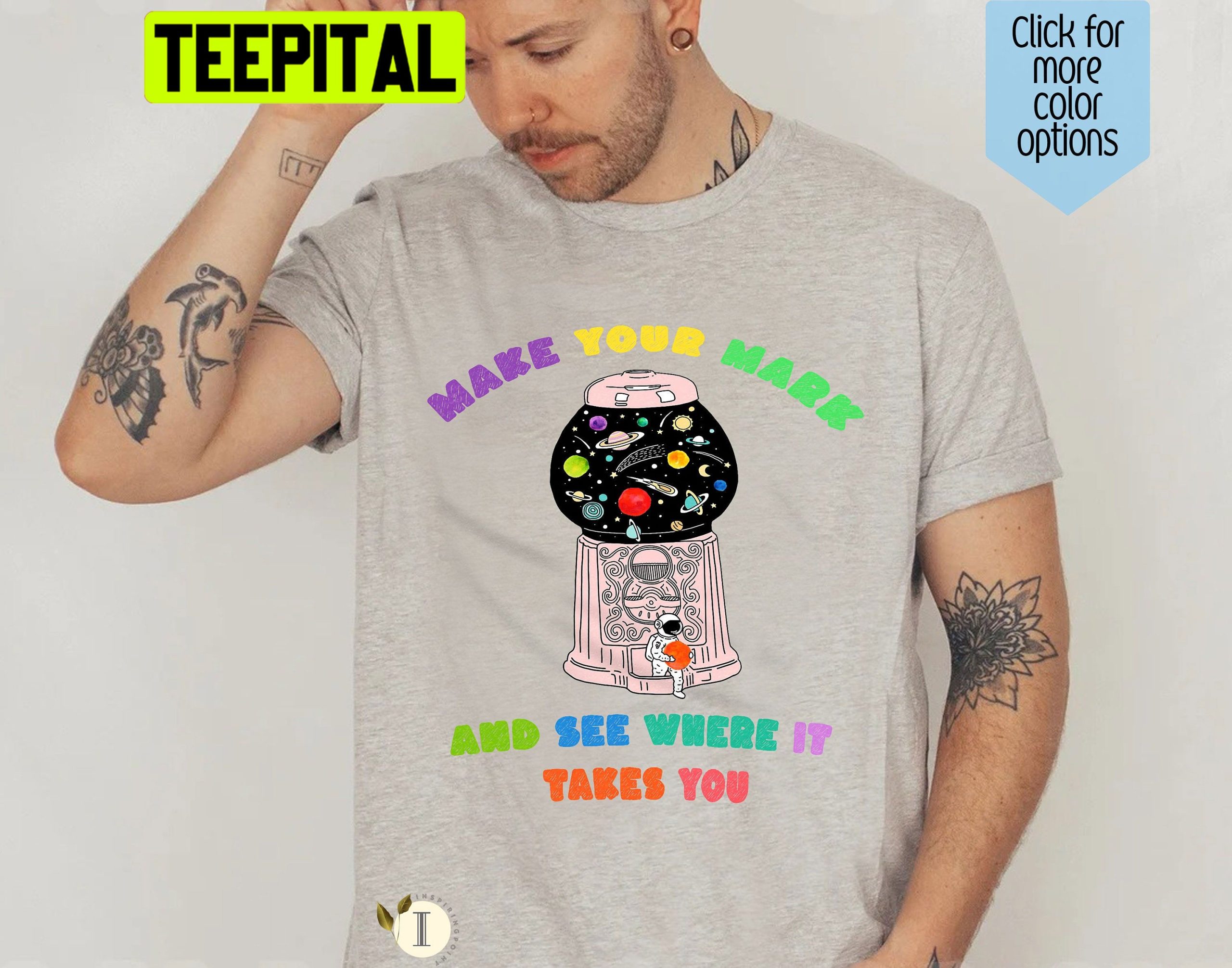 Astronaut And The Dot Planet In Gumball Machine Trending Unisex Shirt Astronaut And The Dot Planet In Gumball Machine Trending Unisex Shirt
