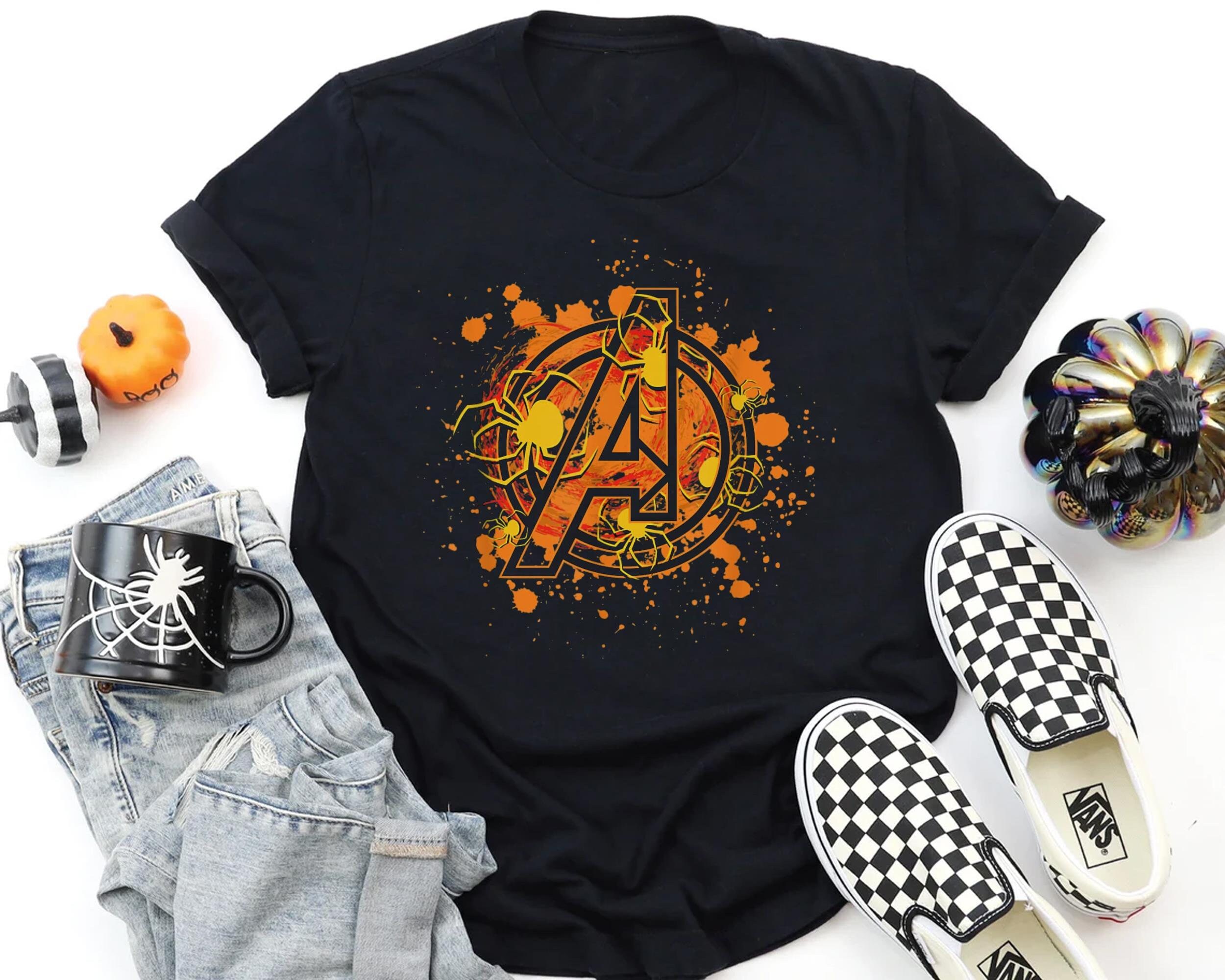 Avengers Spooky Spiders Halloween Marvel Comics Holiday Unisex T-Shirt Avengers Spooky Spiders Halloween Marvel Comics Holiday Unisex T-Shirt