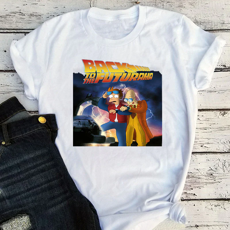 Back To The Future Futurama Funny Unisex T-Shirt Back To The Future Futurama Funny Unisex T-Shirt