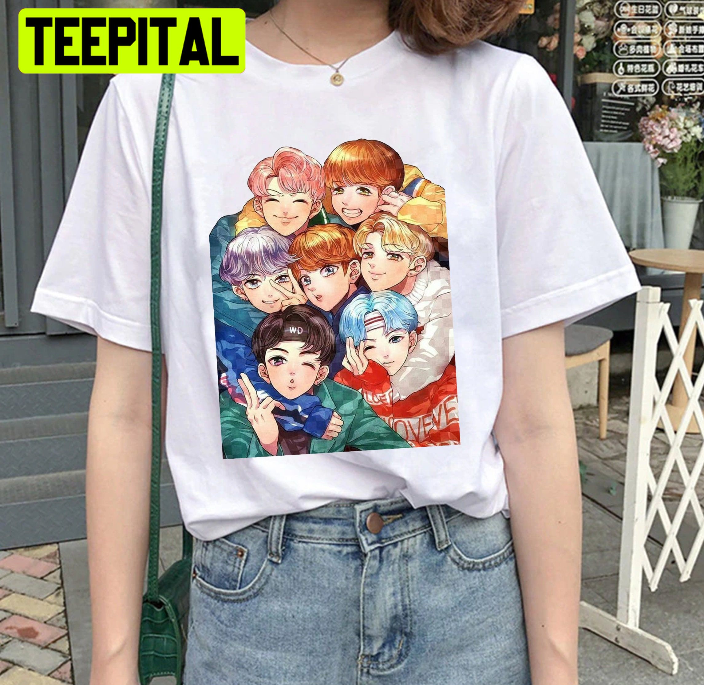 Bangtan Boys Group Chibi Design Unisex T-Shirt Bangtan Boys Group Chibi Design Unisex T-Shirt