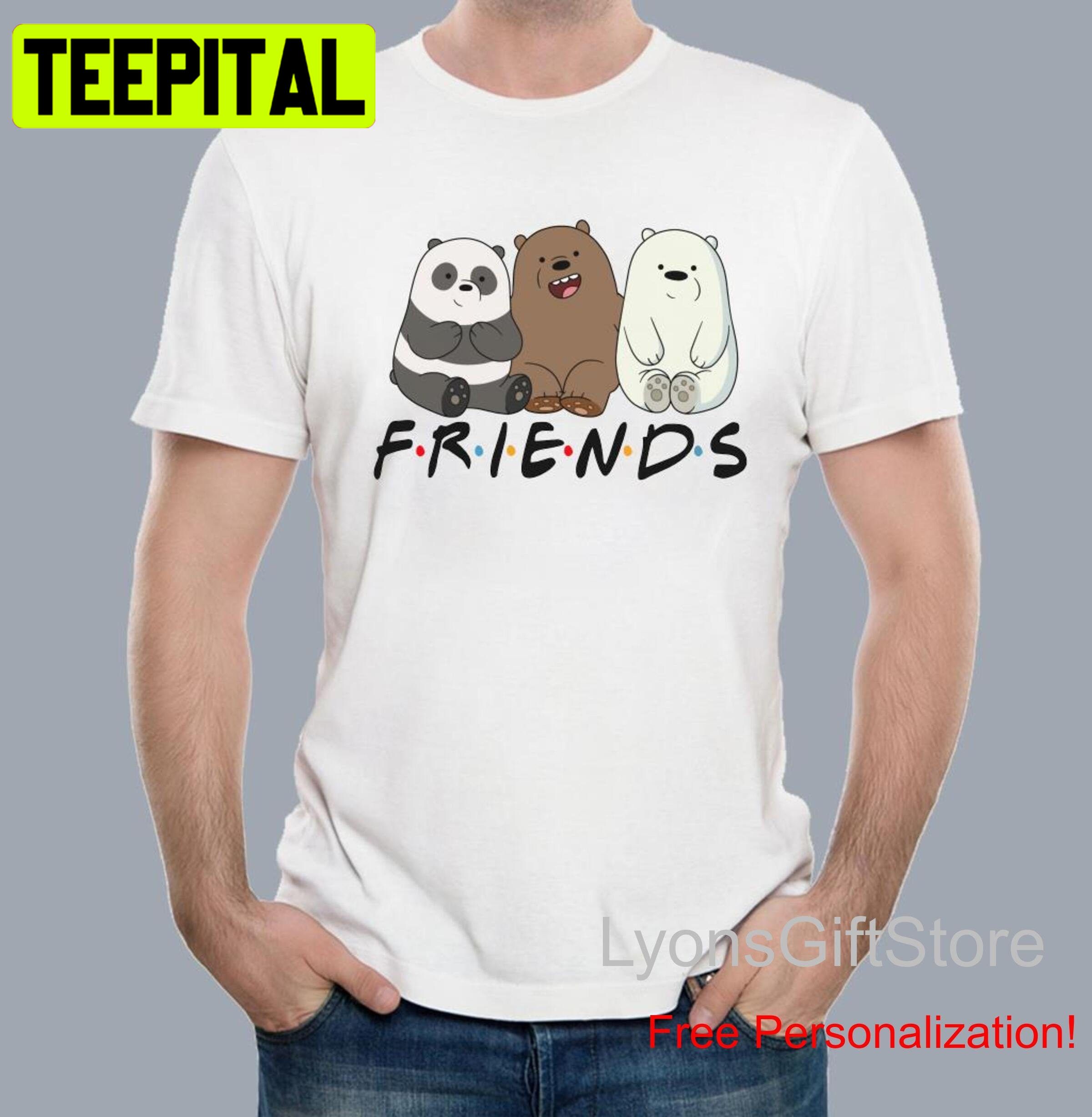 Bare Bears Friends Trending Unisex Shirt Bare Bears Friends Trending Unisex Shirt