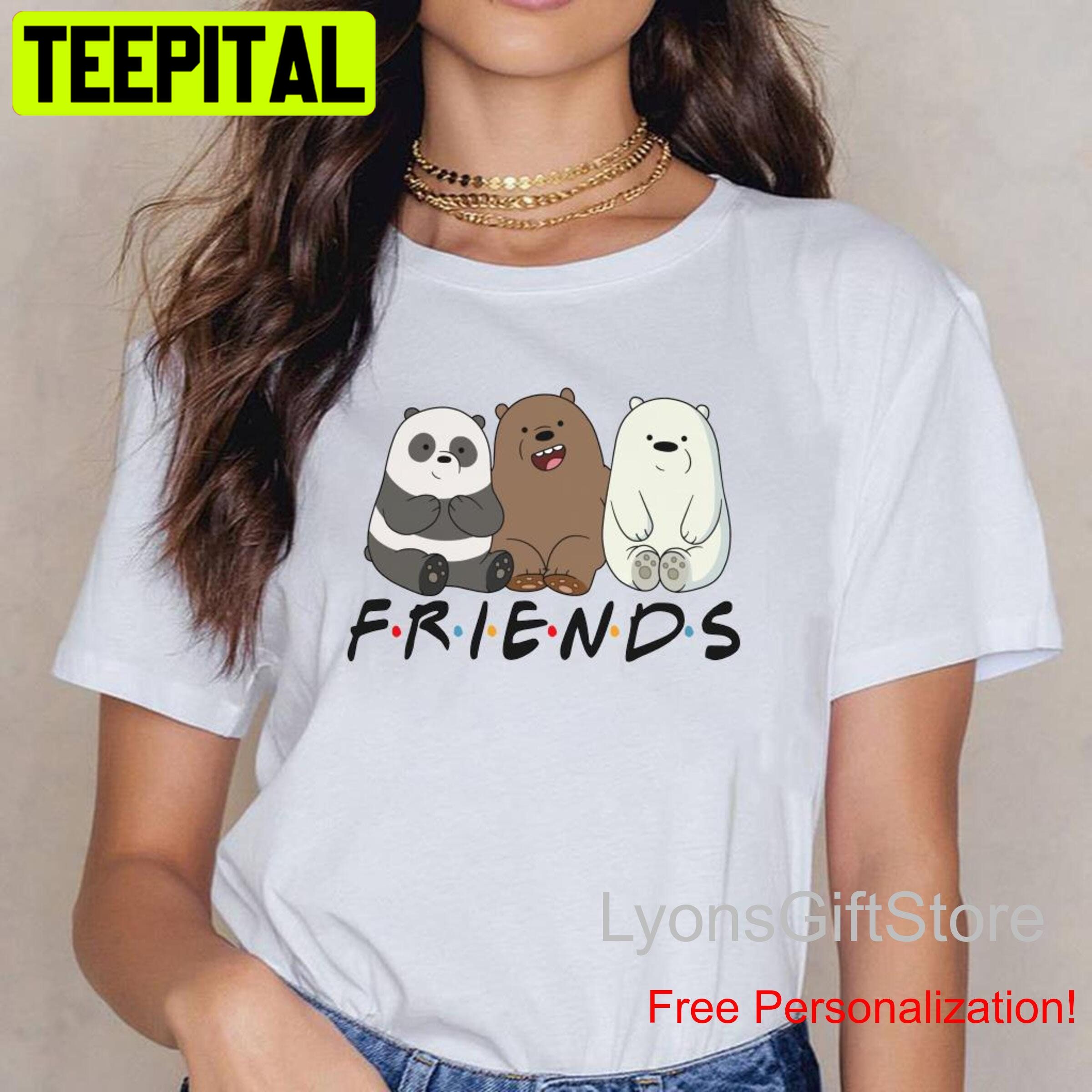 Bare Bears Friends Trending Unisex Shirt Bare Bears Friends Trending Unisex Shirt