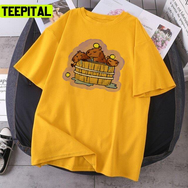 Bath Time Capybara Onsen Unisex T-Shirt Bath Time Capybara Onsen Unisex T-Shirt