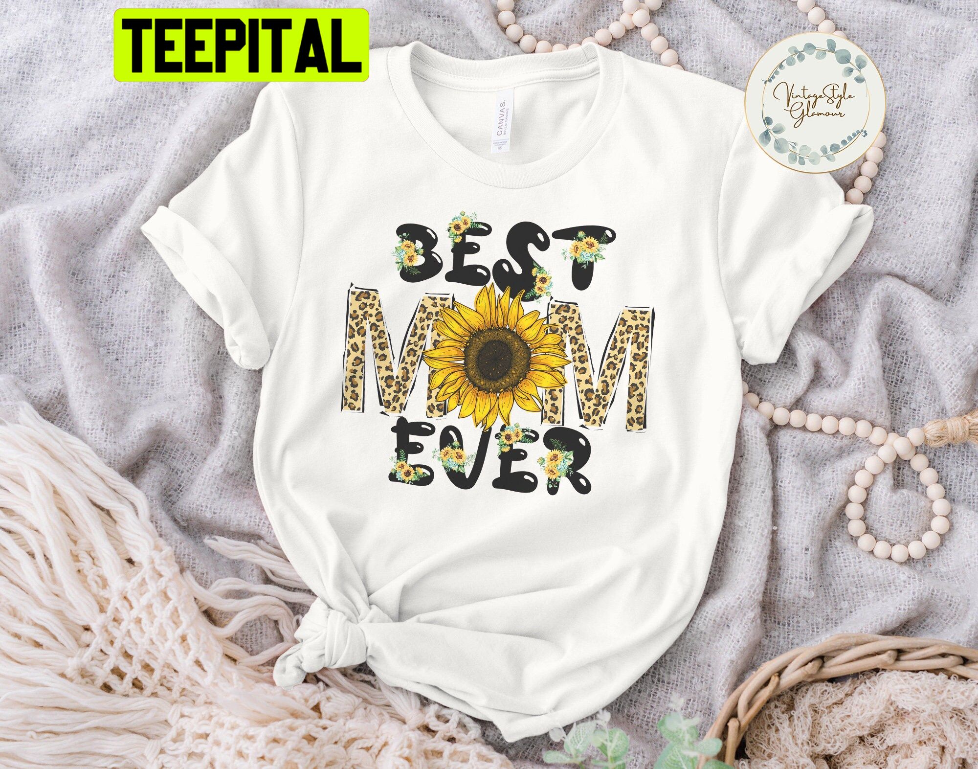 Best Mom Leopard Sunflower Mama Unisex T-Shirt Best Mom Leopard Sunflower Mama Unisex T-Shirt
