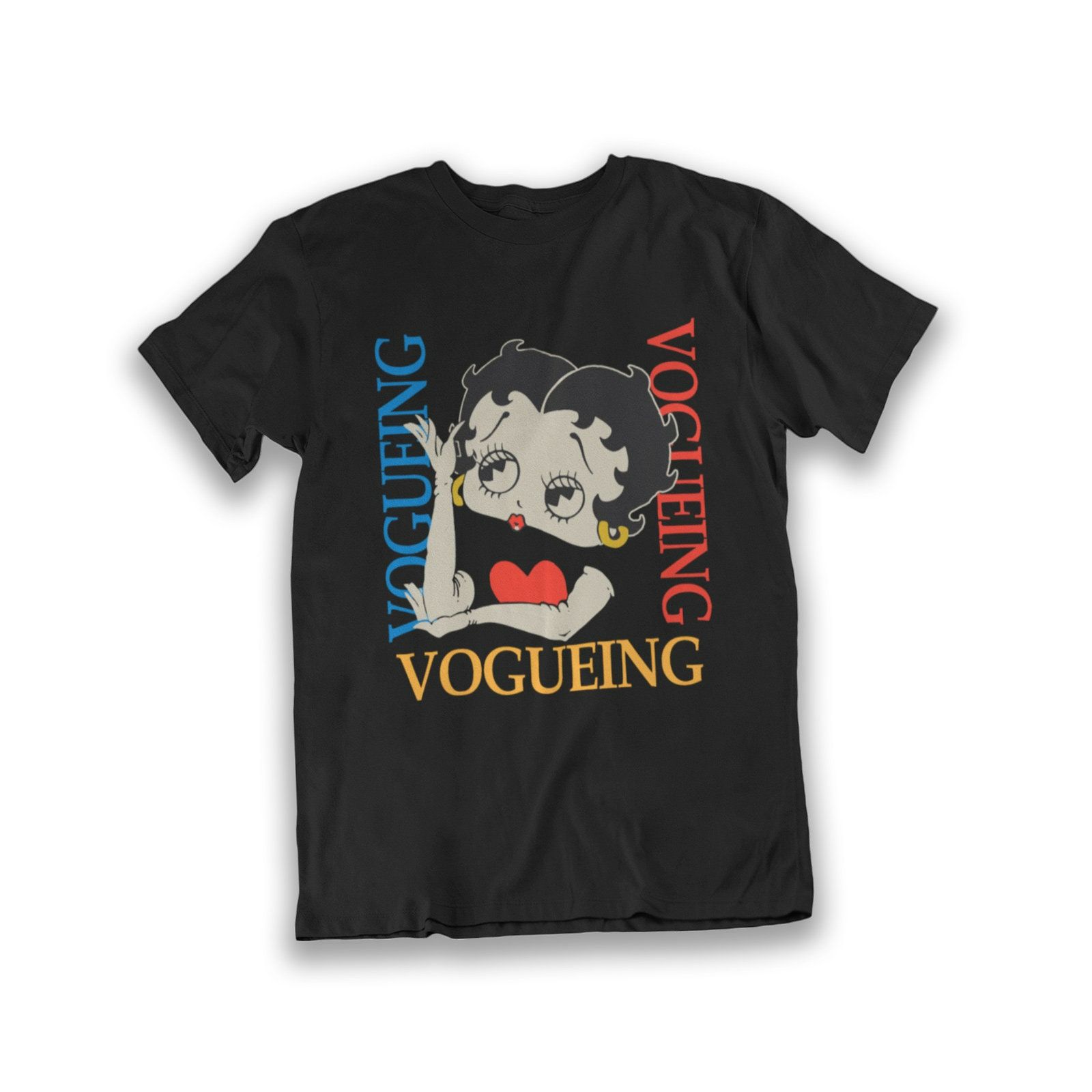 Betty Boop Vogue Vintage 90s Black Unisex T-Shirt Betty Boop Vogue Vintage 90s Black Unisex T-Shirt