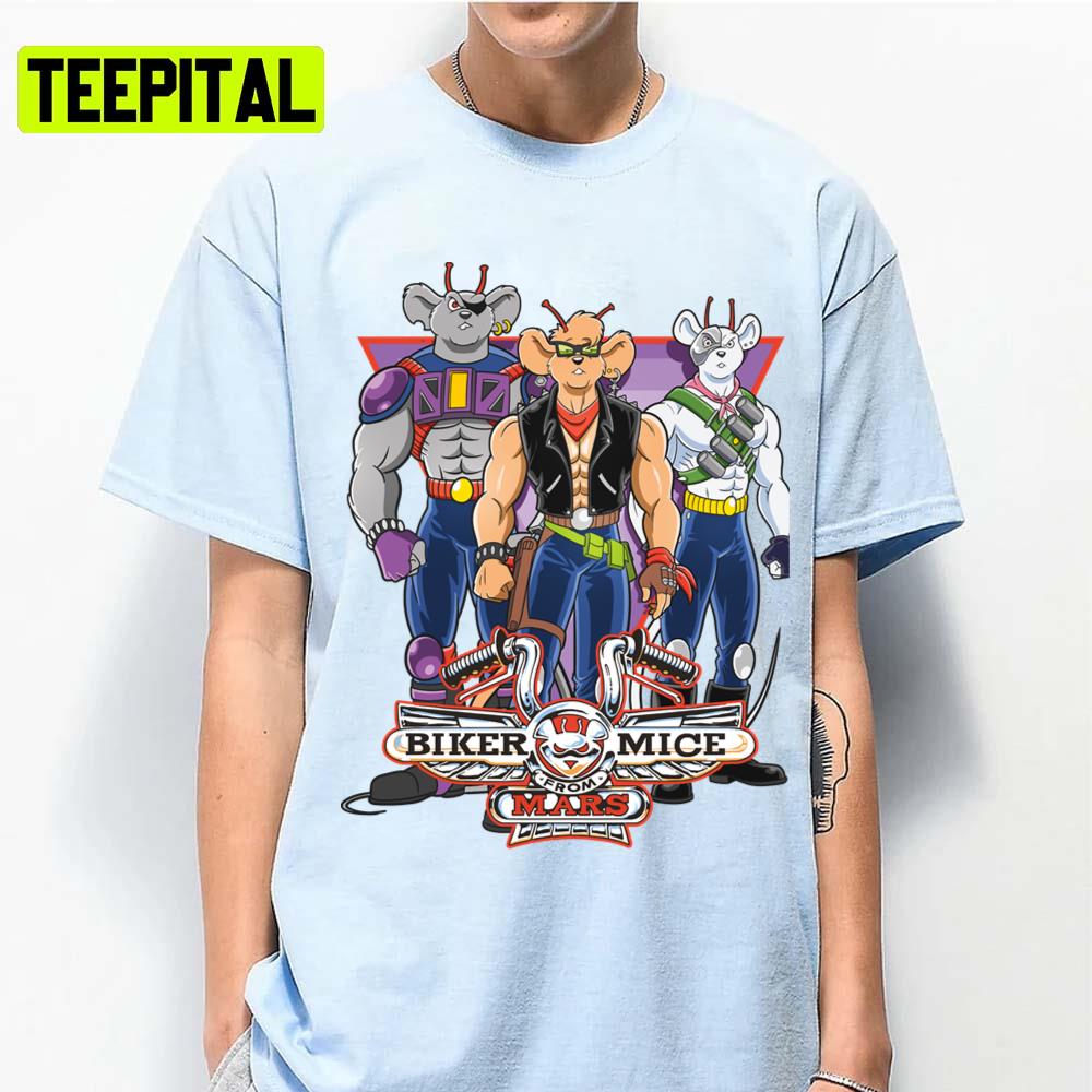 Biker Warriors Teenage Mice Retro Art Unisex T-Shirt Biker Warriors Teenage Mice Retro Art Unisex T-Shirt