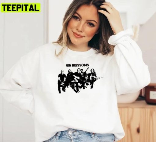 Black And White Design Of Gin Blossoms Unisex Sweatshirt