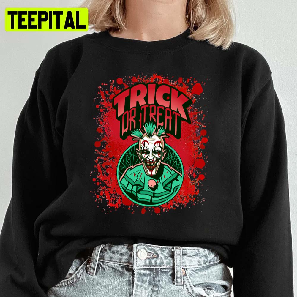 Bloody Monster Horror Trick Or Treat Zombie Scary Clown Halloween Spooky Night Unisex Sweatshirt Bloody Monster Horror Trick Or Treat Zombie Scary Clown Halloween Spooky Night Unisex Sweatshirt
