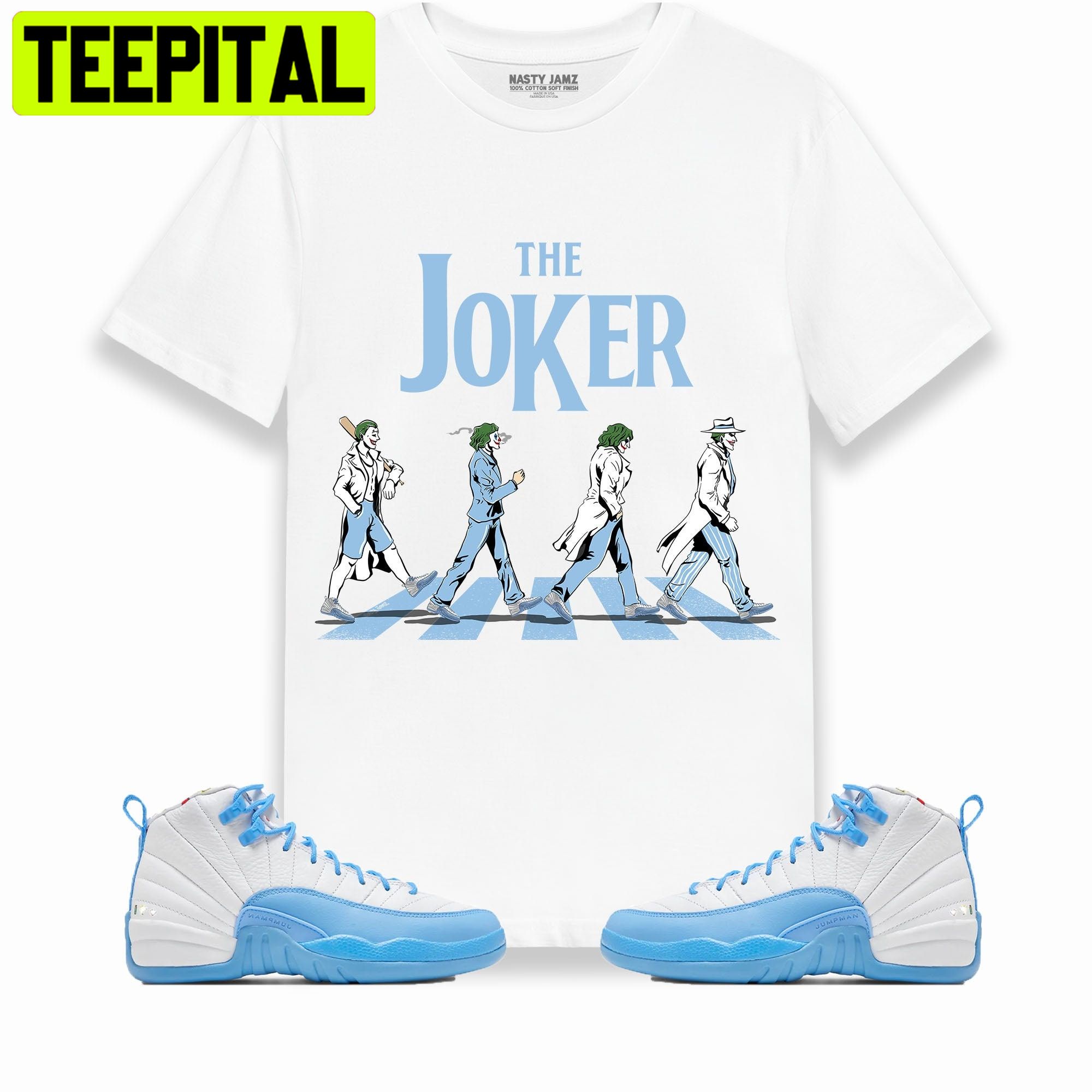Blue Art Jokers Crossing Road Trending Unisex T-Shirt Blue Art Jokers Crossing Road Trending Unisex T-Shirt