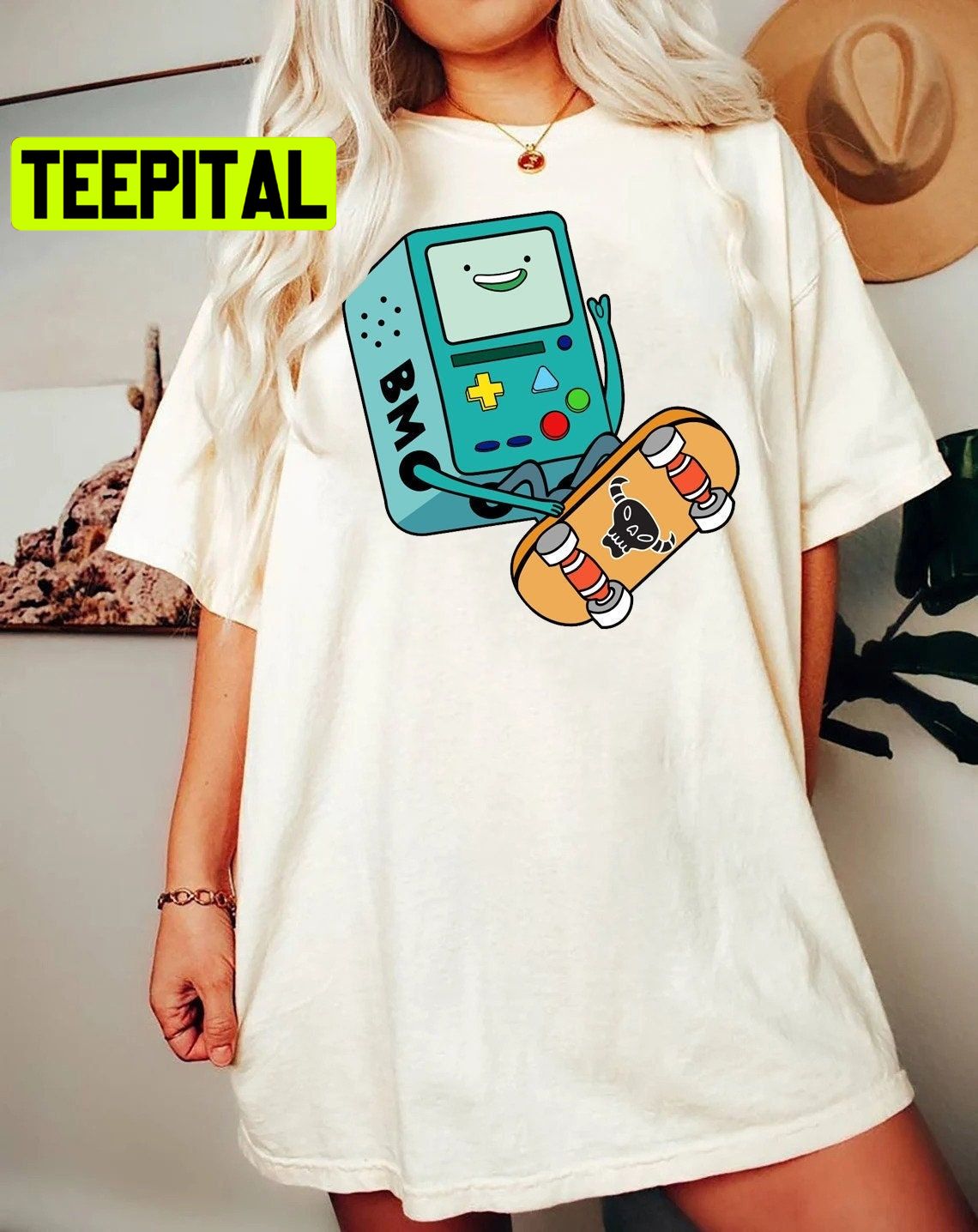Bmo Skateboard Adventure Time Trending Unisex T-Shirt Bmo Skateboard Adventure Time Trending Unisex T-Shirt