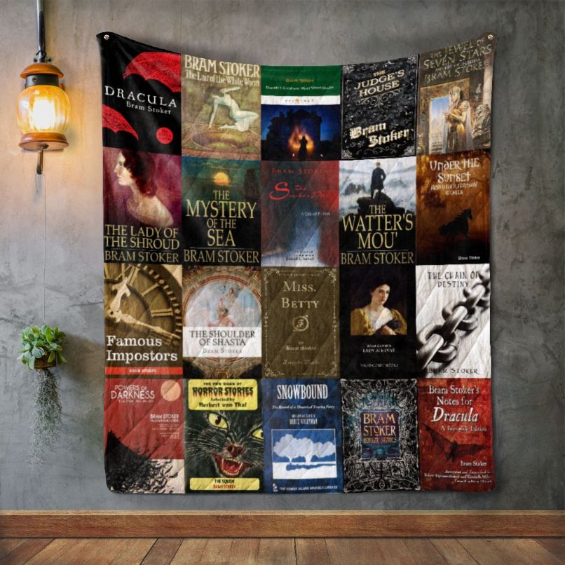 Bram Stoker Books Quilt Blanket Bram Stoker Books Quilt Blanket