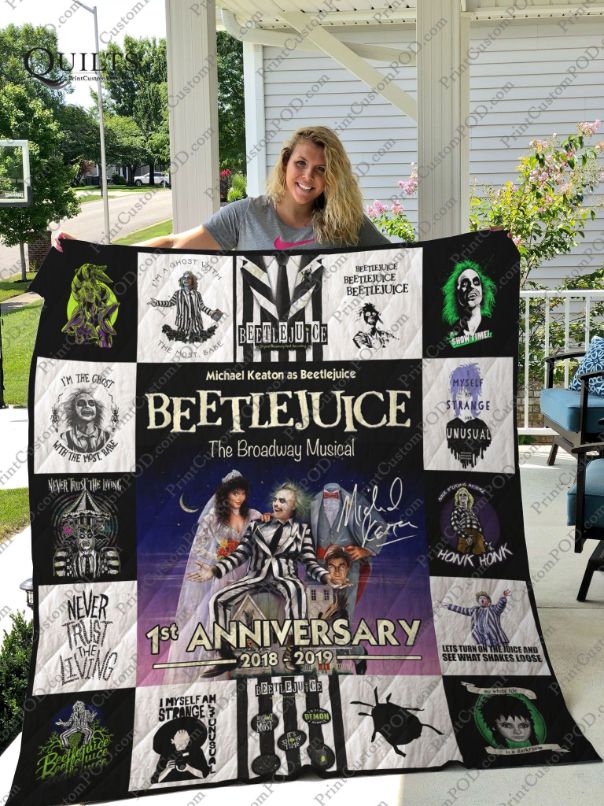 Broadway Beetlejuice (Musical) Greatst Anni sary Collected Quilt Blanket Broadway Beetlejuice (Musical) Greatst Anni sary Collected Quilt Blanket