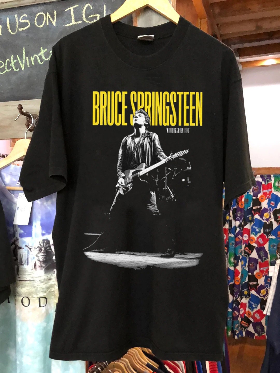 Bruce Springsn Winterland Ballroom Guitar Official Licensed Unisex T-Shirt Bruce Springsn Winterland Ballroom Guitar Official Licensed Unisex T-Shirt