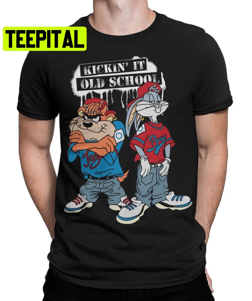 Bugs Bunny And Taz Kickin It Old School Trending Unisex Shirt Bugs Bunny And Taz Kickin It Old School Trending Unisex Shirt