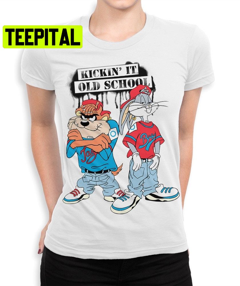 Bugs Bunny And Taz Kickin It Old School Trending Unisex Shirt Bugs Bunny And Taz Kickin It Old School Trending Unisex Shirt