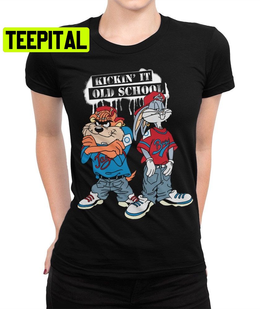 Bugs Bunny And Taz Kickin It Old School Trending Unisex Shirt Bugs Bunny And Taz Kickin It Old School Trending Unisex Shirt
