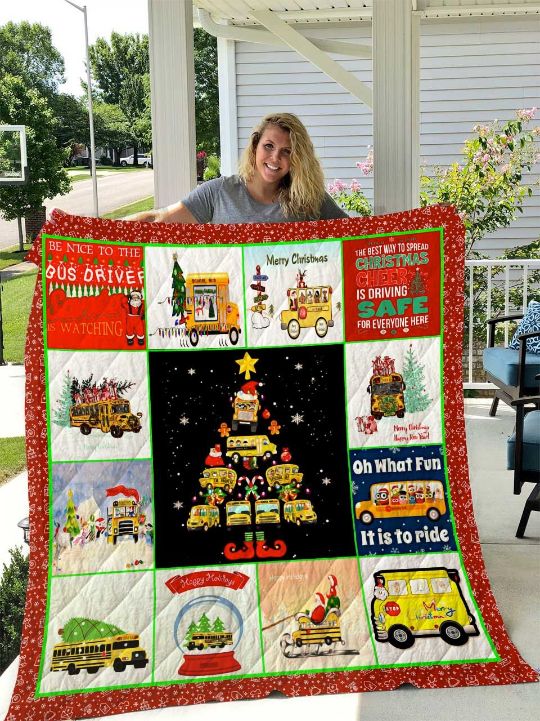 Bus Dri Christmas Tree Quilt Blanket Bus Dri Christmas Tree Quilt Blanket