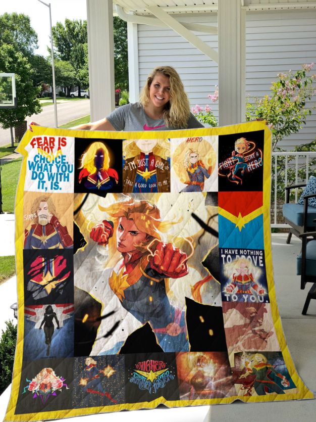 Carol Dan s Captain Marvel Plus Size Quilt Blanket Carol Dan s Captain Marvel Plus Size Quilt Blanket