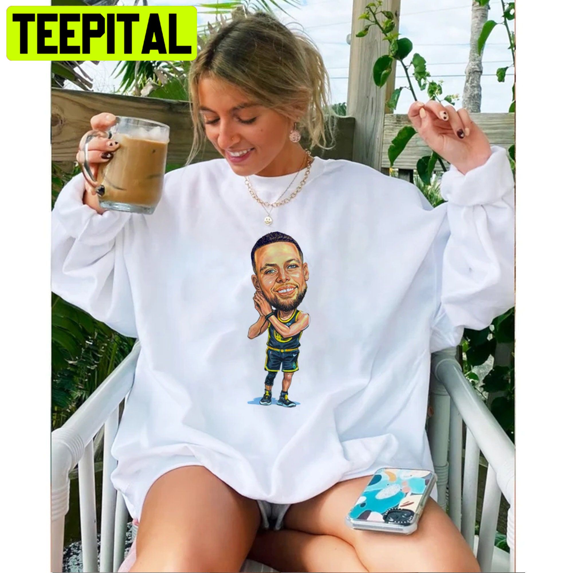 Cartoon Art Steph Curry Mpv Finals 2022 Basketball Unisex Sweatshirt Cartoon Art Steph Curry Mpv Finals 2022 Basketball Unisex Sweatshirt