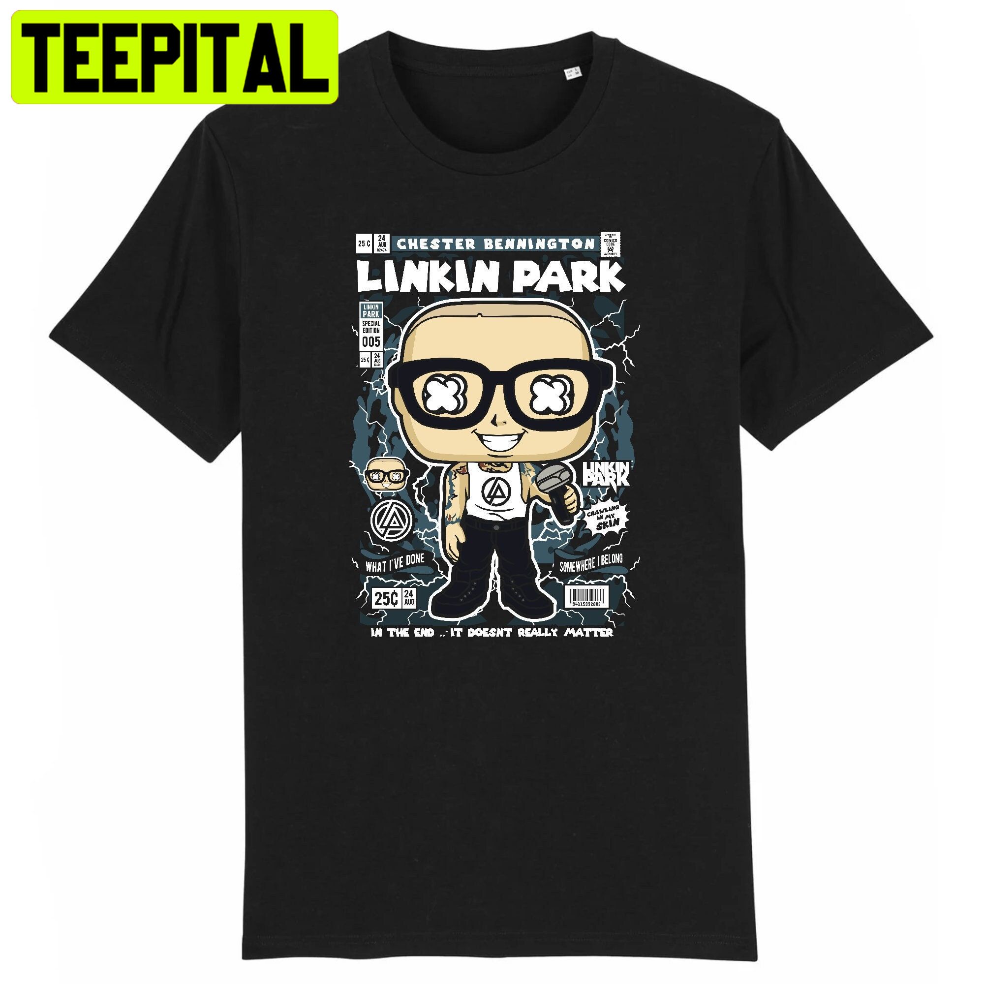 Cartoon Rock Linkin Park Chester Bennington Unisex T-Shirt Cartoon Rock Linkin Park Chester Bennington Unisex T-Shirt
