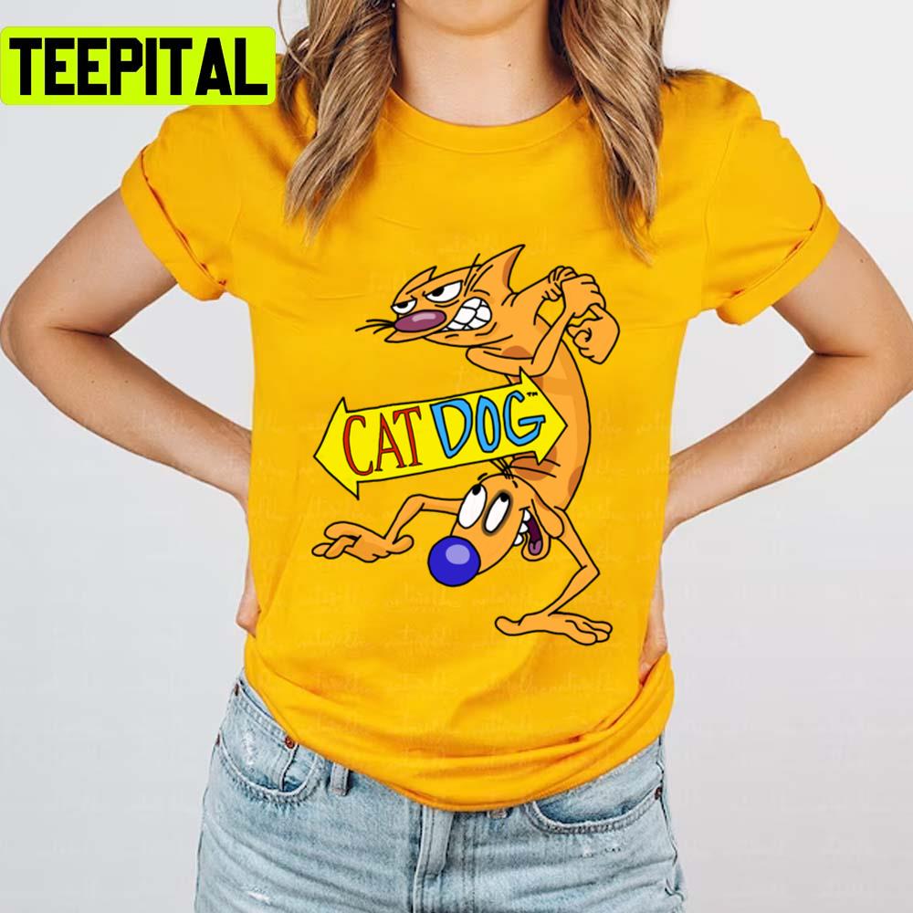 Cat Daawwwgg Catdog Illustration Unisex T-Shirt Cat Daawwwgg Catdog Illustration Unisex T-Shirt